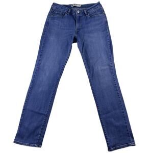 Womens Levis Skinny Jeans Mid Rise 10 (actual 28/30) Blue Denim Zip Fly Casual‎